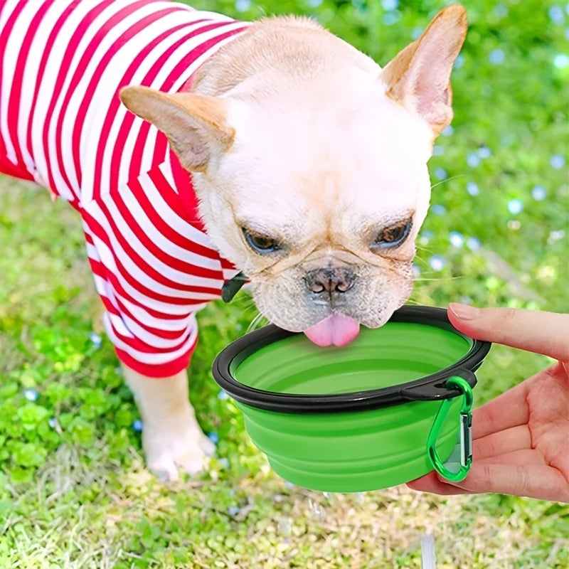 Portable Collapsible Pet Food Bowl – Durable Silicone Travel Bowl for Dogs & Cats, Outdoor Food & Water Feeder