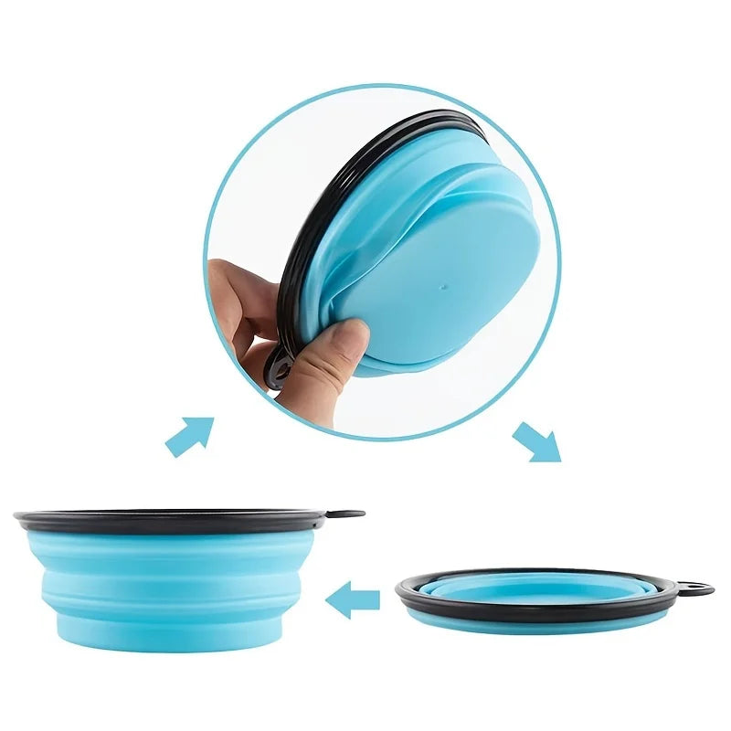 Portable Collapsible Pet Food Bowl – Durable Silicone Travel Bowl for Dogs & Cats, Outdoor Food & Water Feeder
