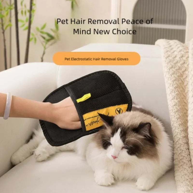 Reusable Double-Sided Pet Hair Removal Gloves – Lint & Fur Remover for Furniture, Carpets & Clothing