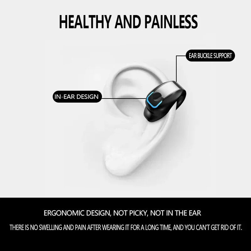 FlexFit Bone Conduction Earbuds – TWS Sport Headset, Sweatproof with Mic