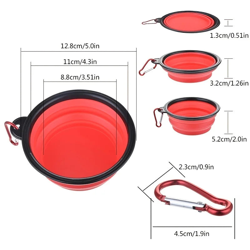 Portable Collapsible Pet Food Bowl – Durable Silicone Travel Bowl for Dogs & Cats, Outdoor Food & Water Feeder