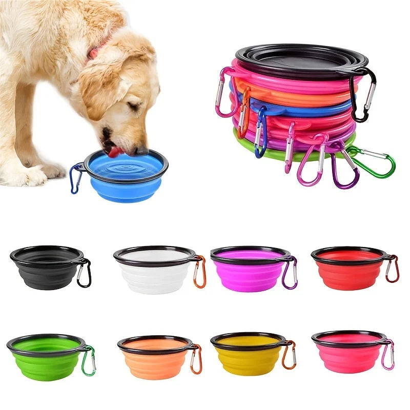 Portable Collapsible Pet Food Bowl – Durable Silicone Travel Bowl for Dogs & Cats, Outdoor Food & Water Feeder