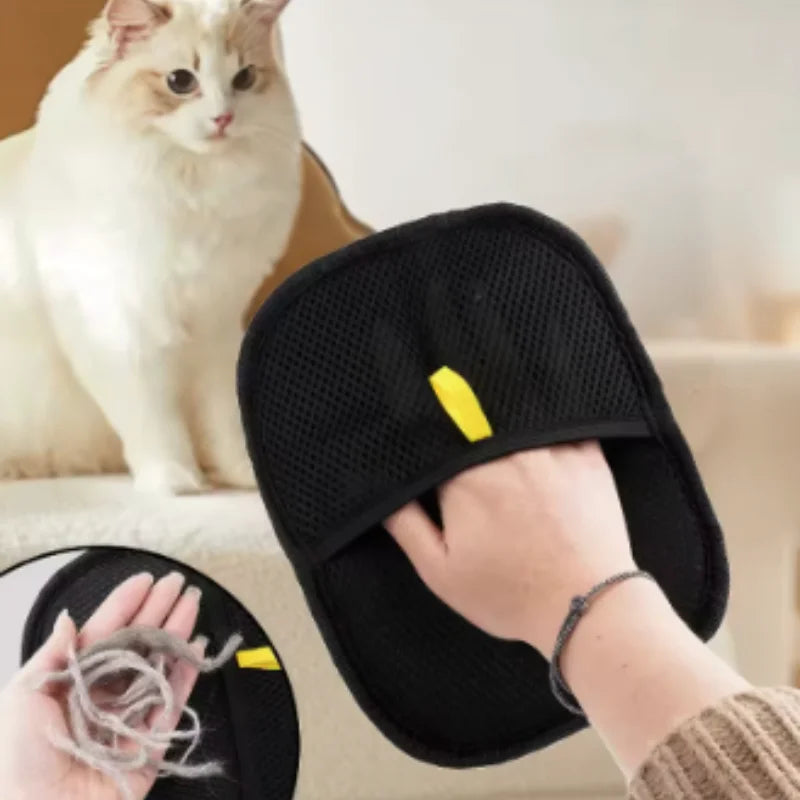 Reusable Double-Sided Pet Hair Removal Gloves – Lint & Fur Remover for Furniture, Carpets & Clothing